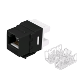Модуль коммутационный типа Keystone Навигатор, UTP, Кат.6, 180°, цвет черный