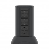 Миниколонна алюминиевая, 0.25м, цвет чёрный