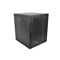 Шкаф 19" телеком навесной разборный 15U (600 × 660) съемные стенки, дверь стекло, чёрный