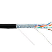 Кабель NIKOLAN F/UTP 4 пары, Кат.5e (Класс D), тест по ISO/IEC, 100МГц, одножильный, BC (чистая медь), 24AWG (0,50мм), внутренний/внешний, LSZH -40С н