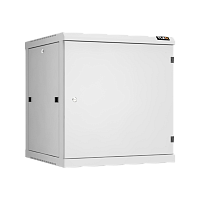 Настенный разборный шкаф TLK 19", 12U, металлическая дверь, Ш600хВ636хГ600мм, 2 пары монтажных направляющих, серый