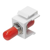 Модуль коммутационный типа Keystone ST/UPC SM 9/125, пластик цвет белый