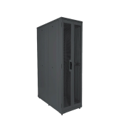 Шкаф телекоммуникационный напольный серверный черный 19",33U(600x1000) , ШТ-НП-С-33U-600-1000-ПП-Ч передняя,задняя двери перфорированные ССД