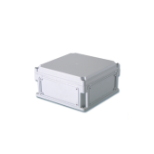 Корпус IP67,400х200х160 (выс.крышки 35),стнк.выбв.флнц.,непрозр.крыш.