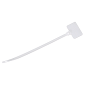 Стяжка нейлоновая неоткрывающаяся, безгалогенная (halogen free), 110x2.5мм, с площадкой для маркера (100 шт)