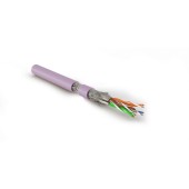 Кабель витая пара, экранированная S/FTP, категория 8.1 (Класс I, 2000MHz), 4 пары (23 AWG), одножильный (solid), LSZH (нг(А)-HF), –40°C – +80°C, розов