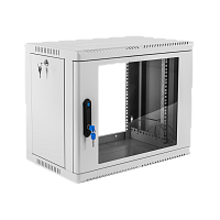Шкаф телекоммуникационный настенный сварной 9U (600 × 530) съёмные стенки, дверь стекло