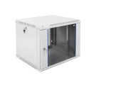 Шкаф телекоммуникационный настенный разборный ЭКОНОМ 9U (600х350) дверь стекло, цвет черный