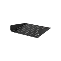 Полка фронтальная NIKOMAX, 19", 2U, глубиной 300мм, крепеж в комплекте, черная