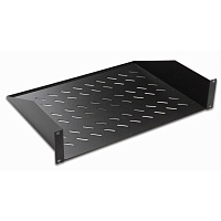 Полка консольная 19", 2U глубина 350мм, нагрузка до 25 кг, чер.