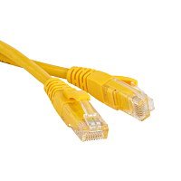Патч-корд U/UTP, Cat.6, без разделителя, PVC, 1 м, желтый