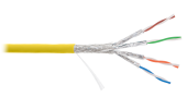 Кабель NIKOLAN S/FTP 4 пары, Кат.7а (Класс Fа), тест по ISO/IEC, 1000МГц, одножильный, BC (чистая медь), 23AWG (0,58мм), внутренний, LSZH нг(А)-HFLTx,