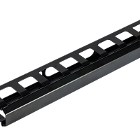 Кабельный органайзер NIKOMAX 19", 1U, глубина колец 58мм, металлический, с  крышкой, черный