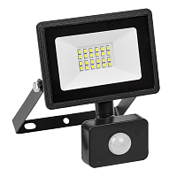 Прожектор СДО 06-30Д светодиодный черный с ДД IP54 6500K IEK