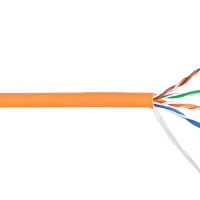 Кабель NIKOLAN U/UTP 4 пары, Кат.5e (Класс D), тест по ISO/IEC, 100МГц, одножильный, BC (чистая медь), 24AWG (0,511мм), внутренний, LSZH нг(А)-HFLTx, 