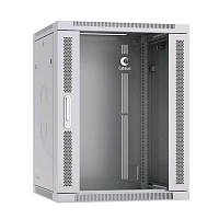 Шкаф телекоммуникационный настенный 19" 15U 600x350x769mm (ШхГхВ) дверь стекло