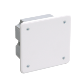 Коробка КМ41001 распаячная для твердых стен 92x92x45 (с саморезами, с крышкой)