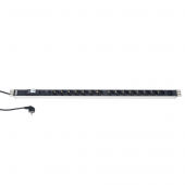 Блок розеток, 15 розеток + 1 х IEC320 C13, 16 A, выключатель, защита от перенапряжения, шнур 2.5м (990 x 44.4 x 44.4 мм)