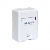 Корпус настенной розетки TERACOM PRO на 1 модуль Keystone со шторкой и маркером белый