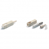 Разъем клеевой SC, MM (для многомодового кабеля), 0.9 мм, simplex, (белый)