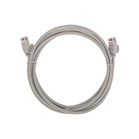 Шнур коммутационный патч-корд U/UTP, CAT 6A (10G), RJ45-RJ45, 28AWG, LSZH, серый, 2м REXANT