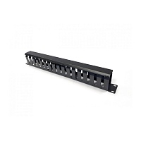 Кабельный организатор металлический с крышкой, 19", 1U