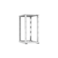 Монтажная стойка двухрамная с разборной рамой 19", 24U, Ш600xВ1195xГ1000мм, с крышей, в разобранном виде, серый