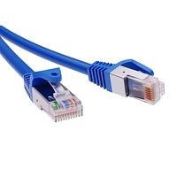 Патч-корд экранированный CAT5E F/UTP 4х2, LSZH, синий, 2.0м