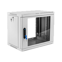 Шкаф телекоммуникационный настенный сварной 9U (600 × 530) съёмные стенки, дверь стекло