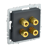 BRITE Аудиорозетка 4-мест. РА10-БрМ мар. IEK