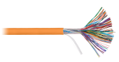 Кабель NIKOLAN U/UTP 50 пар, Кат.5 (Класс D), 100МГц, одножильный, BC (чистая медь), 24AWG (0,50мм), внутренний/внешний, LSZH -40C  нг(А)-HFLTx, оранж