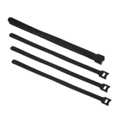 Хомут для кабеля, липучка с мягкой застежкой, 310x14 мм, черный (10 шт.)