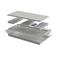 ITK LINEA N Компл. стенок боковых 800мм шкафа 42U сер.