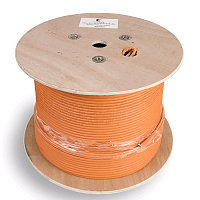 Кабель витая пара, категория 6a (10GBE) S/FTP, 4 пары (23 AWG), одножильный (solid), каждая пара в экране, общий экране, общий экран - сетка, LSZH 305