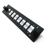 Лицевая панель (модуль) для установки 8-SC(DLC), с отверстиями М2 для крепления адаптера, черная