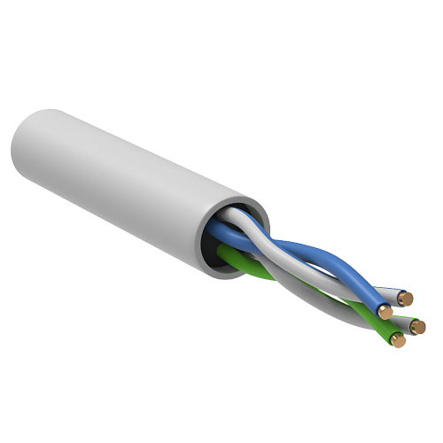 Каб. в. п. U/UTP кат. 5E 2 пары LSZH 1м бел. GENERICA