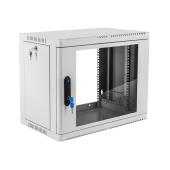 Шкаф телекоммуникационный настенный сварной 9U (600 × 360) съёмные стенки, дверь стекло