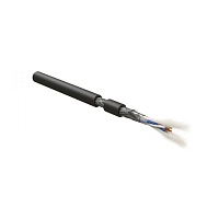 Кабель интерфейса RS-485, экранированный SF/UTP, 2 пары 24 AWG, 2х2х0,61 мм, многопроволочные жилы (patch) 7х0.20 мм, PVC, -40°C - +80°C, черный