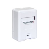 Корпус настенной розетки TERACOM PRO на 1 модуль Keystone со шторкой и маркером белый