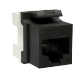 Модуль Keystone RJ45 CAT 6 неэкранированный (UTP), 180 градусов, черный