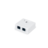 Розетка компьютерная RJ-45(8P8C), категория 6, двойная, внешняя, Dual IDC