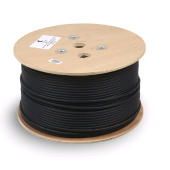 Кабель витая пара экранированная FTP (F/UTP), категория 5e, 4 пары (24 AWG), одножильный, экран - фольга, для внеш прокл  LSZH-UV (305 м)