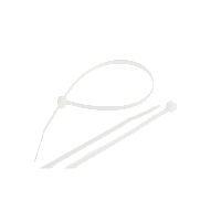 Стяжка NIKOMAX нейлоновая неоткрывающаяся, 200х2,5мм, белая, уп-ка 100шт.