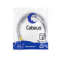 Патч-корд U/UTP, категория 6, 2xRJ45/8p8c, неэкранированный, серый, PVC, 3м