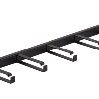 Кабельный органайзер NIKOMAX 19", 0,5U, глубина колец 80мм, металлический, черный, уп-ка 2шт.
