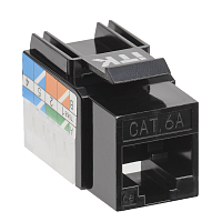 ITK Модуль Keystone Jack кат.6A UTP 110 IDC 90град чёрный