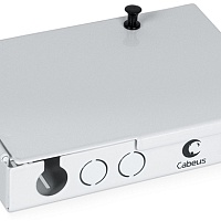 Бокс оптический настенный на 4 SC (LC duplex) со сплайс пластиной и КДЗС (без пигтейлов и проходных адаптеров)