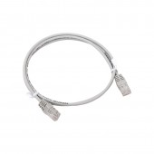 Патч-корд TERACOM Cat.5E (1Гбит/с) неэкранированный UTP оболочка PVC серый (1м)