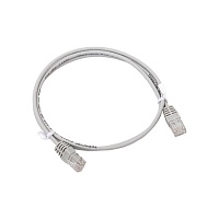 Патч-корд TERACOM Cat.5E (1Гбит/с) неэкранированный UTP оболочка PVC серый (1м)