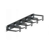 Органайзер кабельный горизонтальный с двойными  проволочными кольцами 19" ОКГКО-19"-1U